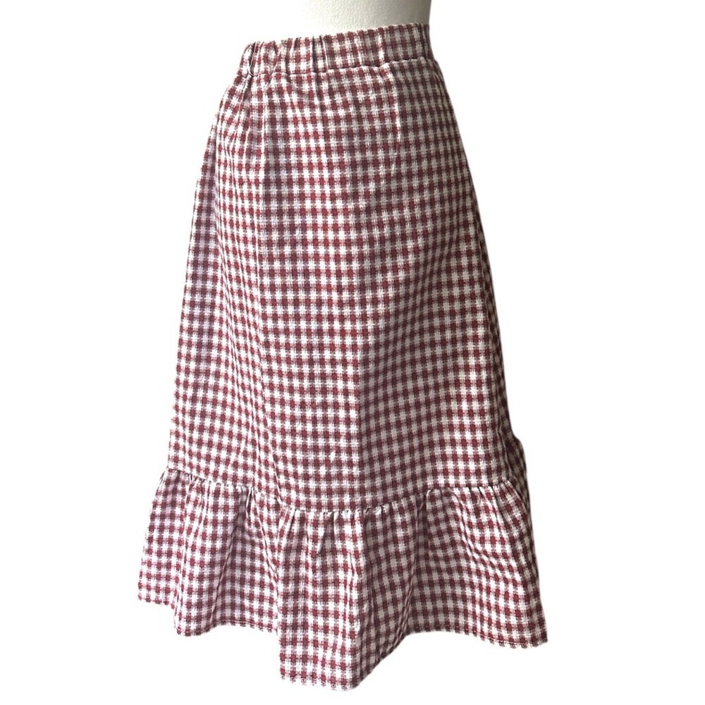 Women's Skirts Korean Style Midi Knee Lined invisible Zipper elastic waist NWT - Picture 3 of 3